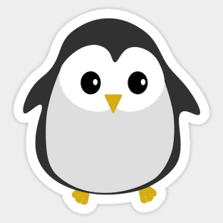 Cute Penguin Illustration Sticker